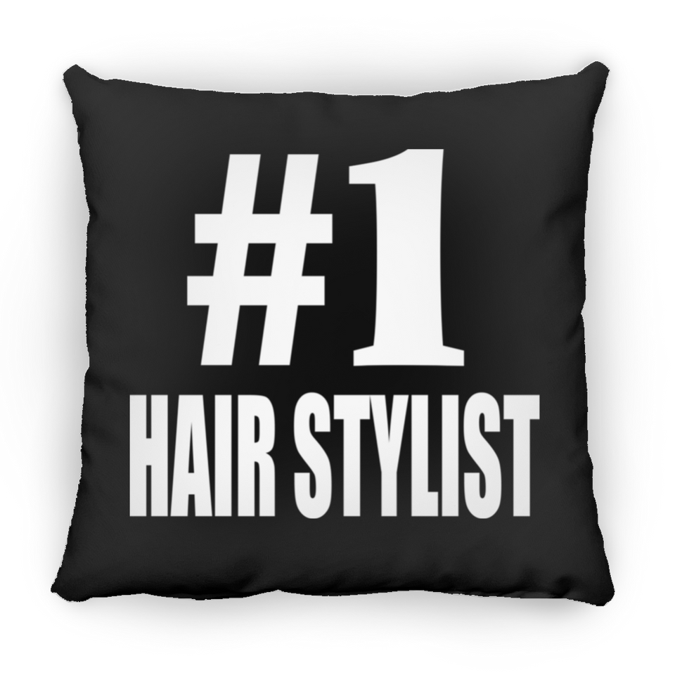 Number One #1 Hair Stylist - Throw Pillow Black