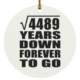 67th Anniversary Square Root of 4489 Years Down Forever To Go - Circle Ornament