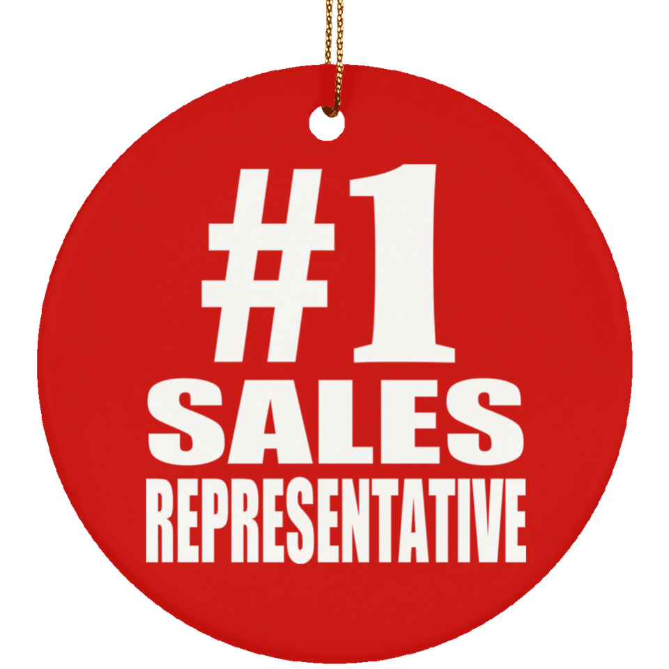 Number One #1 Sales Representative - Circle Ornament