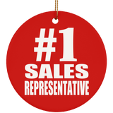Number One #1 Sales Representative - Circle Ornament