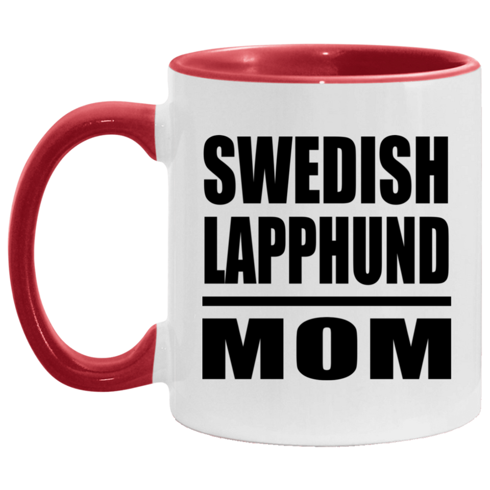 Swedish Lapphund Mom - 11oz Accent Mug Red