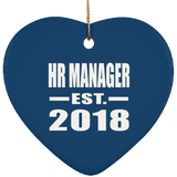 HR Manager Established EST. 2018 - Heart Ornament