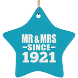 103rd Anniversary Mr & Mrs Since 1921 - Star Ornament