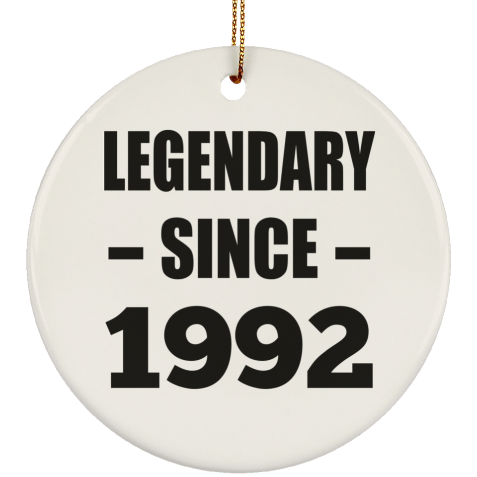 32nd Birthday Legendary Since 1992 - Circle Ornament
