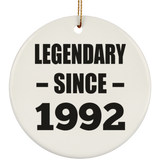 32nd Birthday Legendary Since 1992 - Circle Ornament
