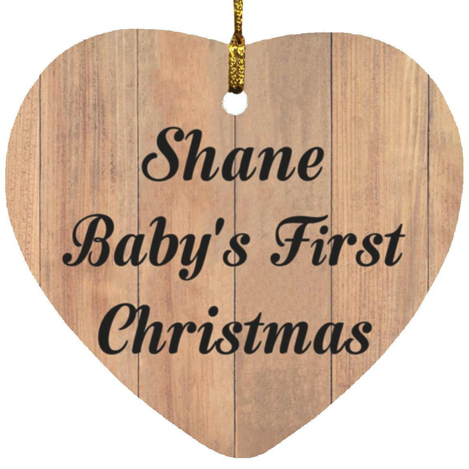 Shane Baby's First Christmas - Heart Ornament C