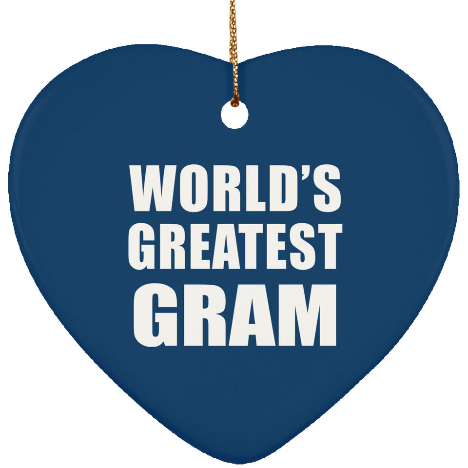World's Greatest Gram - Heart Ornament