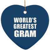 World's Greatest Gram - Heart Ornament
