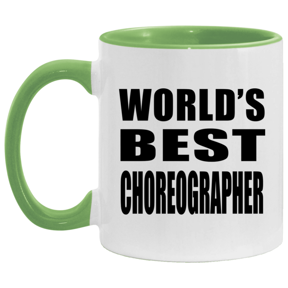 World's Best Choreographer - 11oz Accent Mug Green