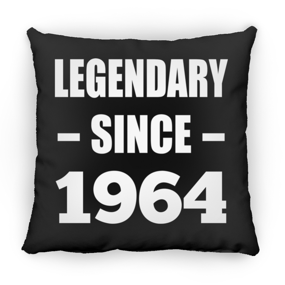 60th Birthday Legendary Since 1964 - Throw Pillow Black