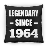 60th Birthday Legendary Since 1964 - Throw Pillow Black