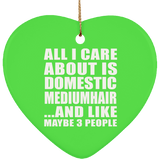 All I Care About Is Domestic Mediumhair - Heart Ornament