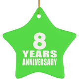 8th Anniversary 8 Years - Star Ornament