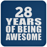 28th Birthday 28 Years Of Being Awesome - Drink Coaster