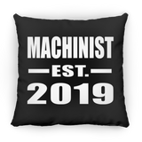 Machinist Established EST. 2019 - Throw Pillow Black