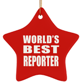 World's Best Reporter - Star Ornament