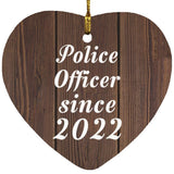 Police Officer Since 2022 - Heart Ornament D