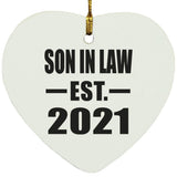Son In Law Established EST. 2021 - Heart Ornament