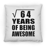 8th Birthday Square Root of 64 Years of Being Awesome - Throw Pillow