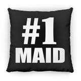 Number One #1 Maid - Throw Pillow Black