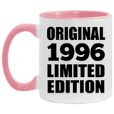 28th Birthday Original 1996 Limited Edition - 11oz Accent Mug Pink