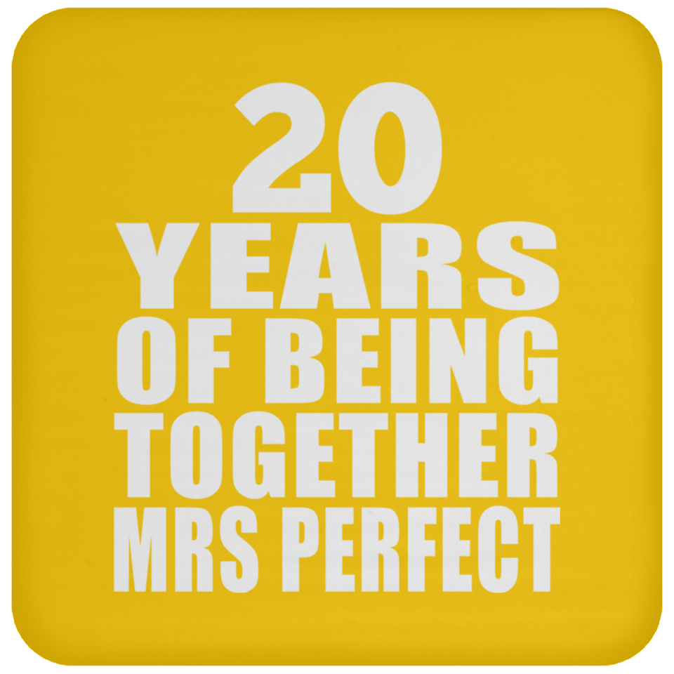 20th Anniversary 20 Years Of Being Mrs Perfect - Drink Coaster