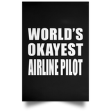 World's Okayest Airline Pilot - Poster Portrait