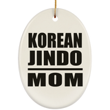Korean Jindo Mom - Oval Ornament