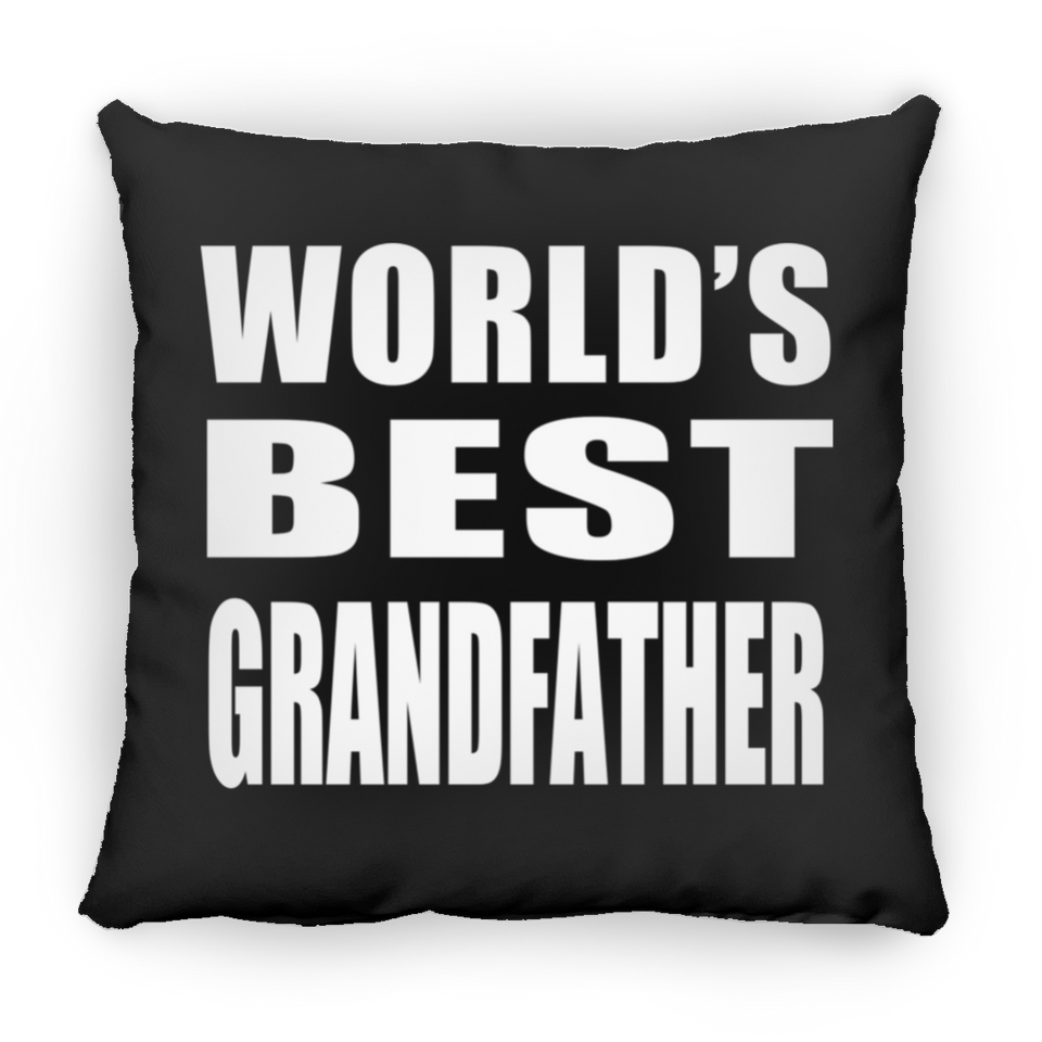 World's Best Grandfather - Throw Pillow Black