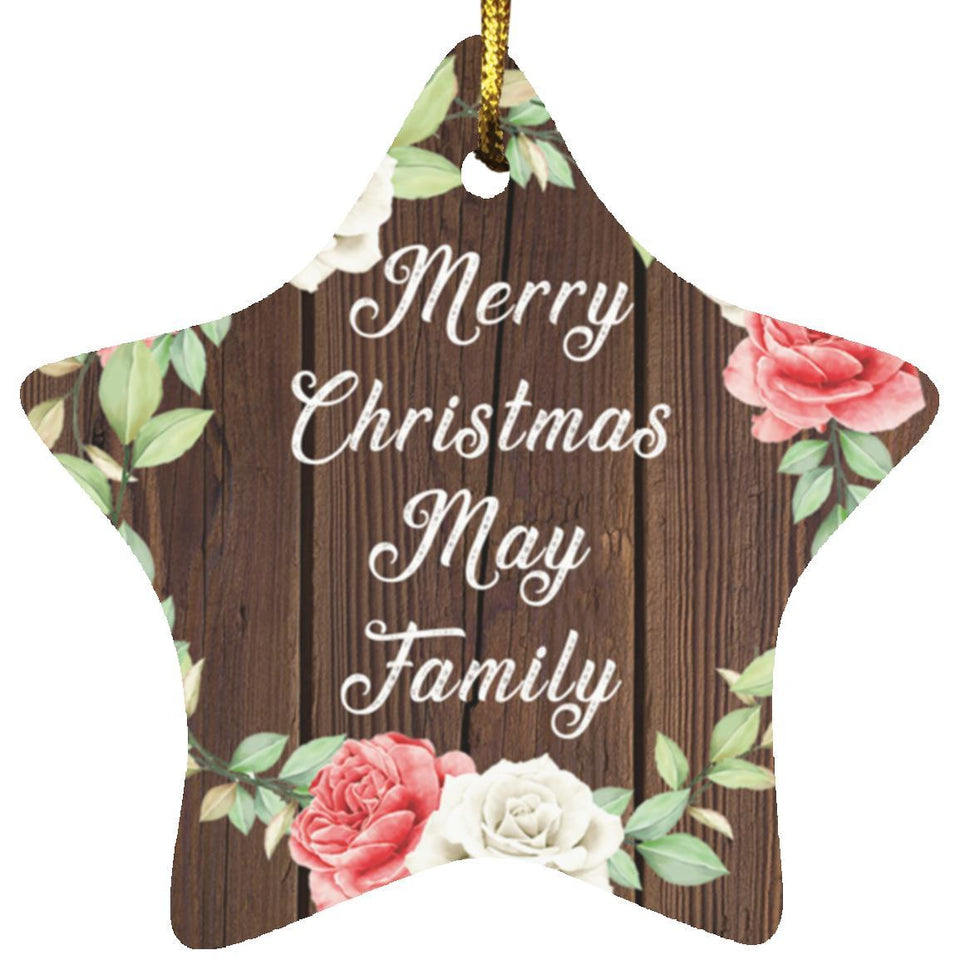 Merry Christmas May Family - Star Ornament A