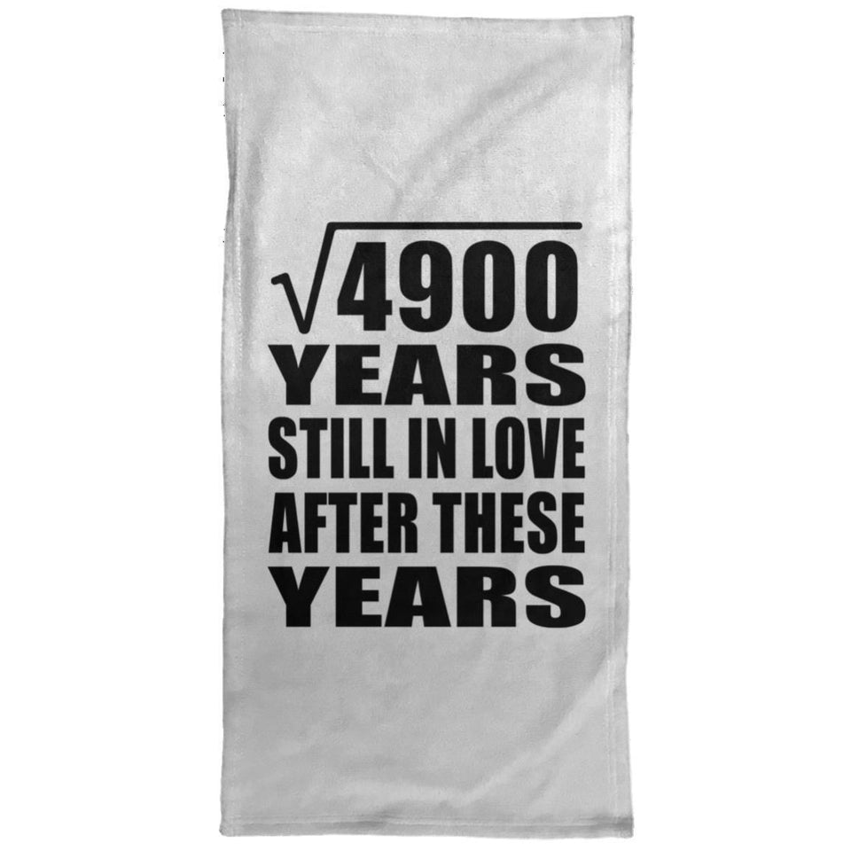 70th Anniversary Square Root of 4900 Years Still In Love - Hand Towel