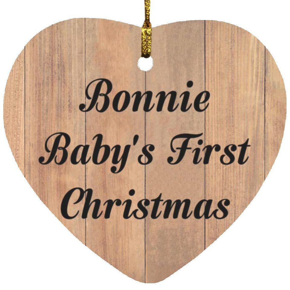 Bonnie Baby's First Christmas - Heart Ornament C