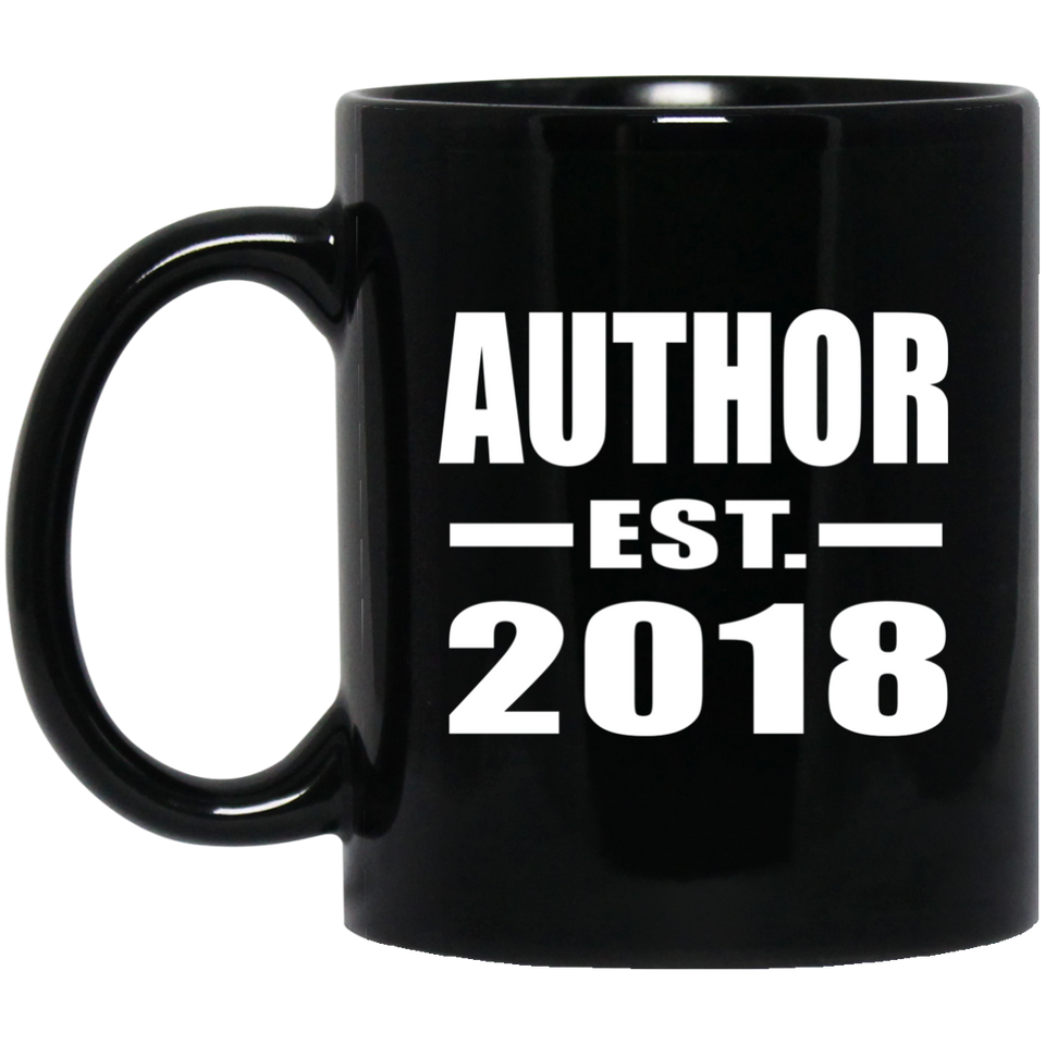 Author Established EST. 2018 - 11 Oz Coffee Mug Black