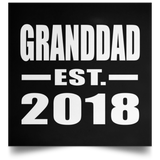 Granddad Established EST. 2018 - Poster Square
