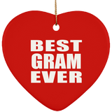 Best Gram Ever - Heart Ornament