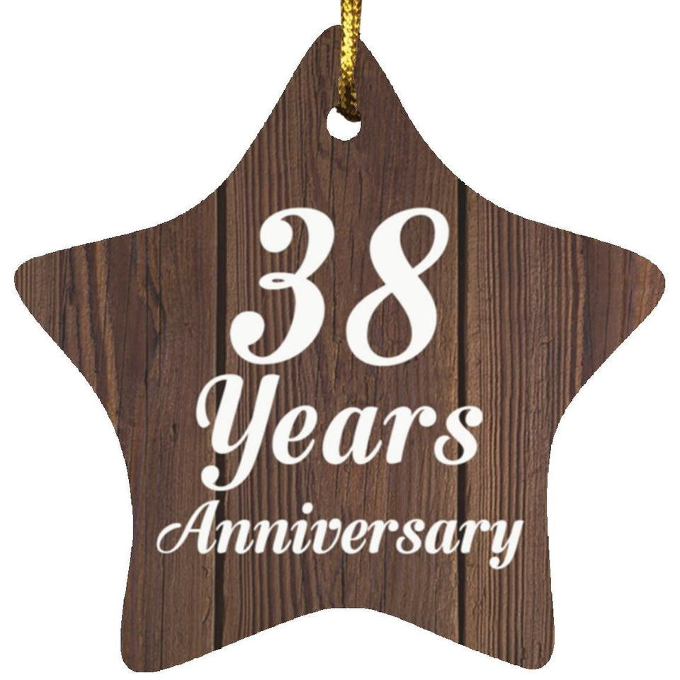 38th Anniversary 38 Years Anniversary - Star Ornament D