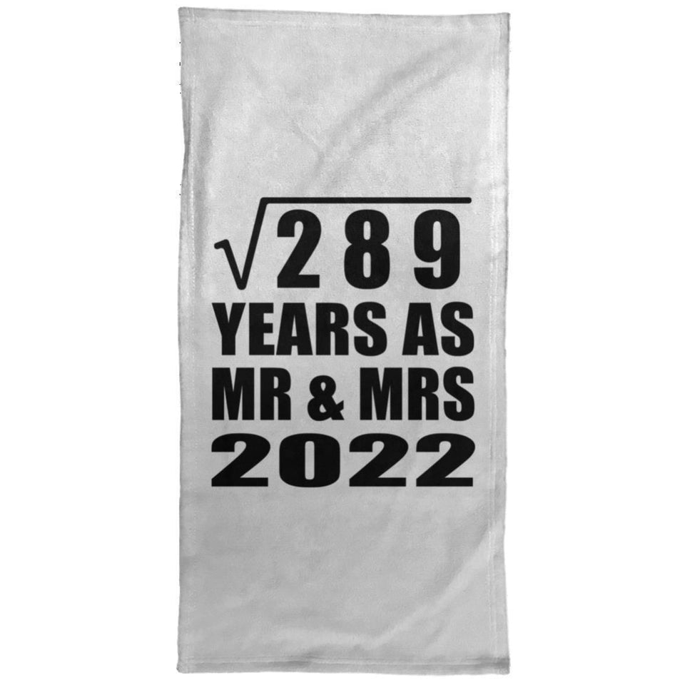 17th Anniversary Square Root of 289 Years As Mr & Mrs 2022 - Hand Towel