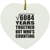 78th Anniversary Square Root of 6084 Years Who's Counting - Heart Ornament