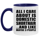 All I Care About Is Domestic Shorthair - 11oz Accent Mug Purple