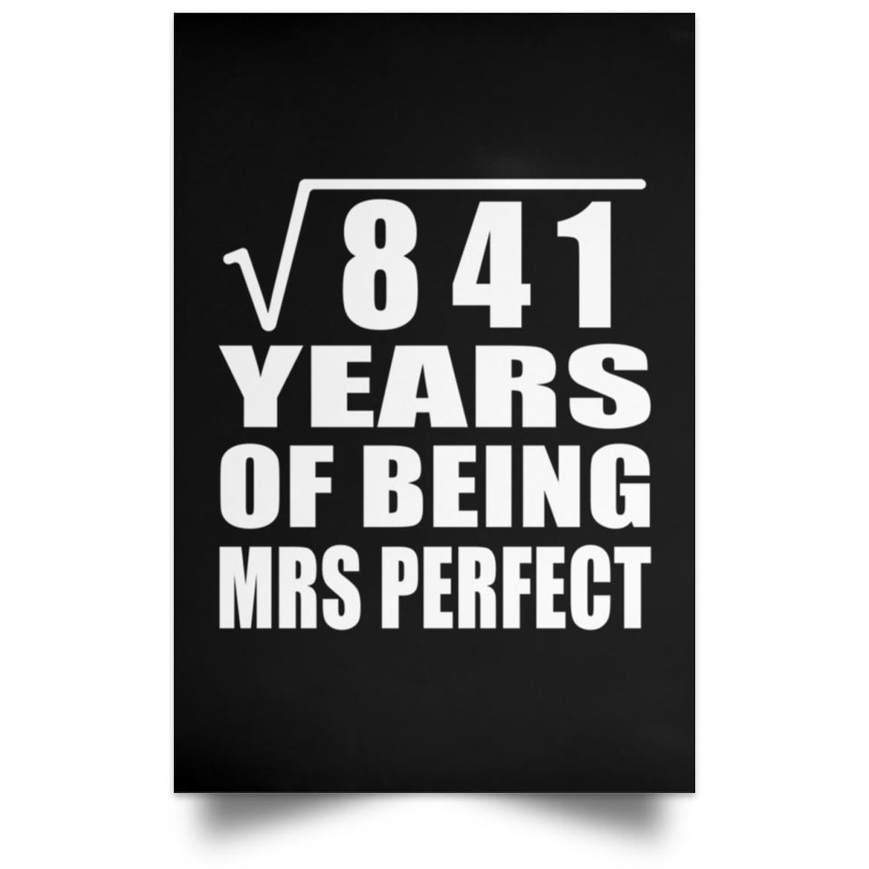29th Anniversary Square Root of 841 Years of Mrs Perfect - Poster Portrait