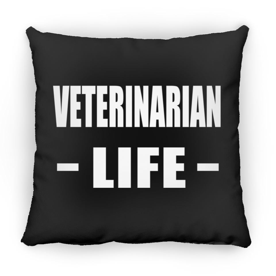 Veterinarian Life - Throw Pillow Black