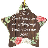 First Christmas As an Amazing Father In Law 2023 - Star Ornament A