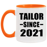 Tailor Since 2021 - 11oz Accent Mug Orange