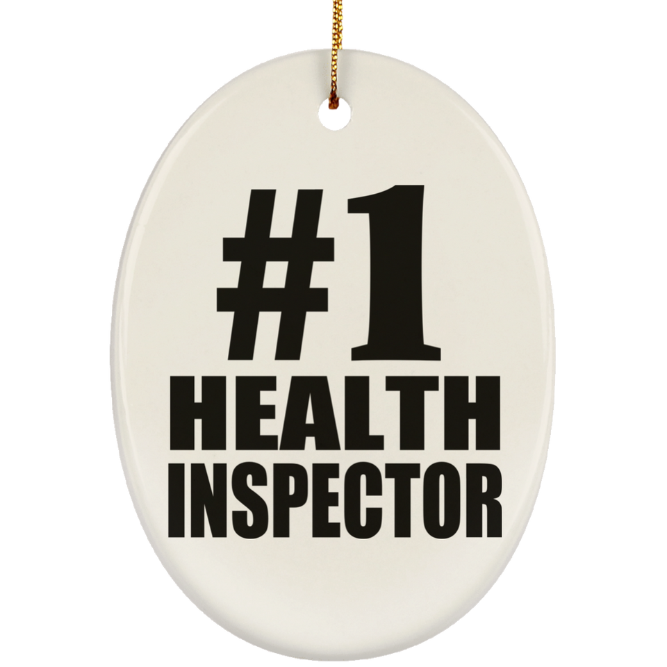 Number One #1 Health Inspector - Oval Ornament