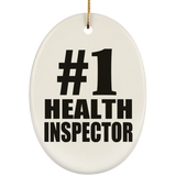 Number One #1 Health Inspector - Oval Ornament