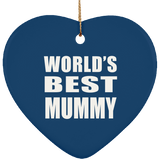 World's Best Mummy - Heart Ornament