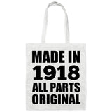 106th Birthday Made in 1918 All Parts Original - Tote Bag White