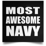 Most Awesome Navy - Poster Square