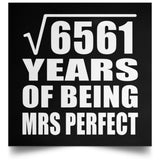 81st Anniversary Square Root of 6561 Years of Mrs Perfect - Poster Square