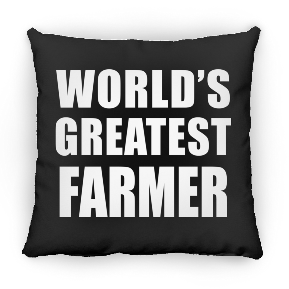 World's Greatest Farmer - Throw Pillow Black